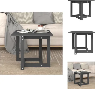 Produktbild von vidaXL Couchtisch Grau 50x50x45 cm Massivholz Kiefer -  Couchtische