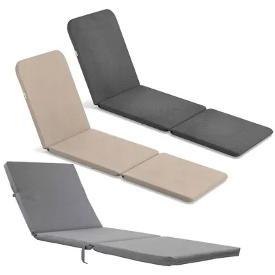 Produktbild von Kissen für den Liegestuhl „Jaipur“ Farbe: Dunkelgrau + Kissen für den Liegestuhl Farbe: Beige + Kissen für den Liegestuhl „Daytona“ Farbe: Grau