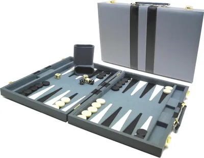 Obrázok produktu pre HOT Games Backgammon case 38 cm sivo-čierna stolová hra