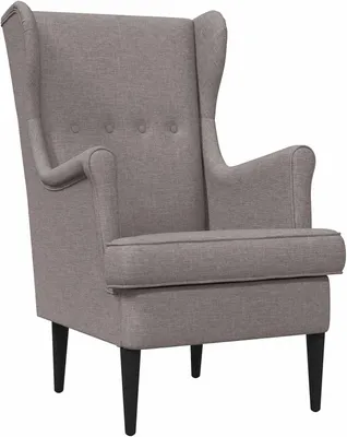 Produktbild von Moderner taupefarbener Polstersessel aus Stoff mit Metall- und Holzrahmen, 65x79x100 cm, bequemer Loungesessel mit Schaumstoffpolsterung für Wohnzimmer und Schlafzimmer