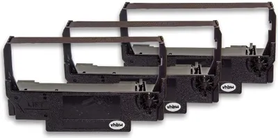Produktbild von vhbw 3x Farbband Schriftband kompatibel mit Towa R 1, 1420 Nadeldrucker, Bondrucker - Schwarz