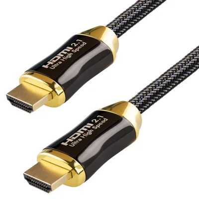 Produktbild von Qnected® HDMI 2.1 kabel 0,5 meter - 4K 120Hz, 4K 144Hz, 8K 60Hz - HDR10+, Dolby Vision - eARC - Ultra High Speed - 48 Gbps