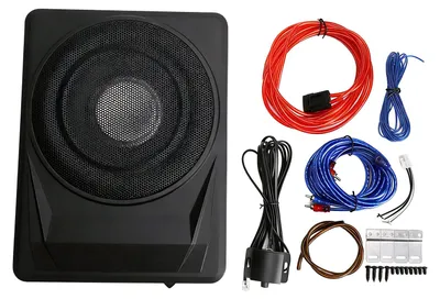 Obrázok produktu pre 10-palcový tenký aktívny subwoofer pod sedadlo, integrovaný zosilňovač, skriňa z hliníkovej zliatiny, pre osobné autá, nákladné autá, karavany, lode