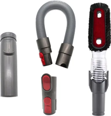 Image de Kit d'accessoires pour aspirateur Dyson V6 / V7 / V8 / V9 / V10 - 4 pièces (brosses, buses, tuyau) (D931,D928,D918,D907)