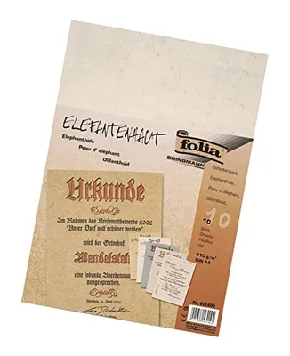 Produktbild von folia Elefantenhaut DIN A4 110 g/qm weiß 10 Blatt