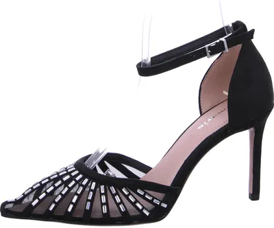 Produktbild von Tamaris Damen Pumps Stiletto spitze Form mit Fesselriemen und Strass 1-22415-46, Größe:41 EU, Farbe:Schwarz