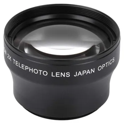 Immagine prodotto di Teleobiettivo - 37 mm - Aumenta la capacità di zoom - Nero - Alta definizione - Facile da installare - Adatto per fotocamere con attacco obiettivo da 37 mm...