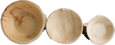 Produktbild von 30x Okrúhla miska na palmové listy veľkosť 12,5 cm
