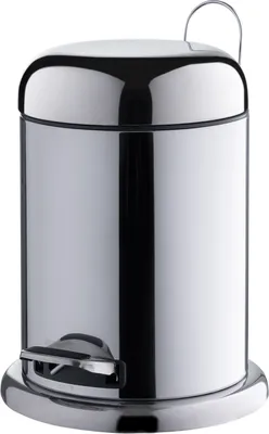 Produktbild von Treteimer - Silbergrau glänzend - Metall - mit Kunststoffeinsatz - 5 Liter