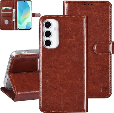 Immagine prodotto di Custodia a libro TUNIQ per Galaxy A06 - Portacarte - Marrone