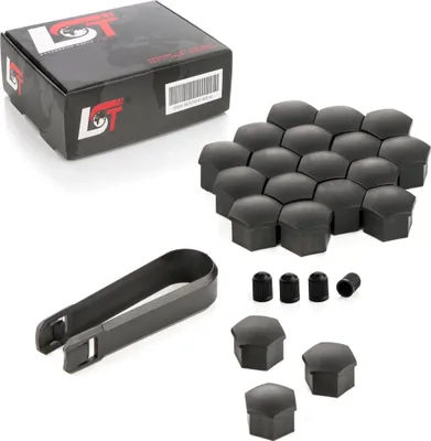 Produktbild von 20x Radschrauben Abdeckkappen Radschraubenkappen 17 mm schwarz Matt für BMW MINI