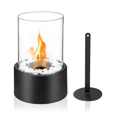 Produktbild von YUENFONG Bioethanol Kamin Feuerschale Tischkamin, Tischfeuer mit Sicherheitsglas & Flammenlöscher für Indoor und Outdoor, Tischdeko für den Innenraum und draußen (Tye A)