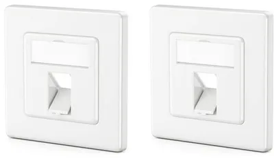 Produktbild von 1-Port LAN-Anschlussbox für Keystone-Module mit 45° Winkelausgang