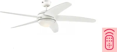 Obrázok produktu pre Stropný ventilátor s LED osvetlením a diaľkovým ovládaním Bendan White