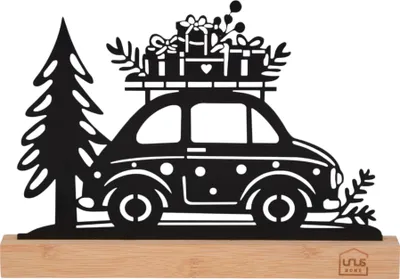Produktbild von UNUS Aufsteller Auto mit Baum in schwarz
