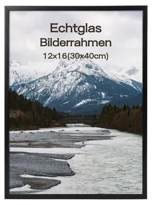 Obrázek produktu pro Omgoods - Černý fotorámeček/rám na plakáty, rozměry 30 x 40 cm, s bezpečnostním sklem