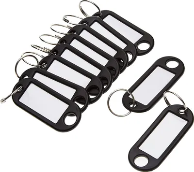Produktbild von WEDO Schlüsselanhänger mit Ring Durchmesser: 18 mm schwarz 100 Anhänger