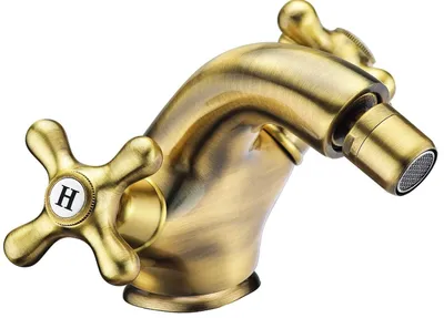 Bidet-Einhandmischbatterie, Altbronze, Messing, 1-Loch, Aufputz