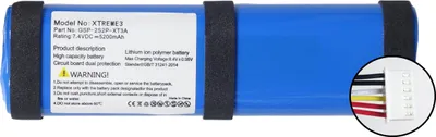 Produktbild von Tradebit Akku für JBL XTREME 3 5200mAh 7,4V Lautsprecher Ersatzakku Bluetooth Speaker Akku Li-Ion