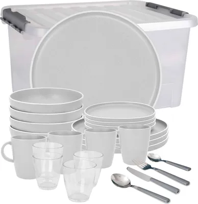 Produktbild von BRUNNER Camping Geschirr Set 4 Personen | Anti-Slip | All Inclusive  DOLOMIT, 36-tlg.
