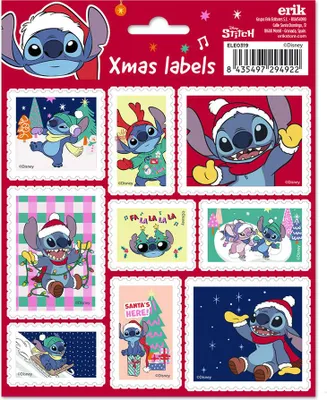 Produktbild von Erik Editores Disney Stitch Christmas Klebeetiketten Mehrfarbig Mehrfarbig One Size