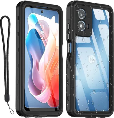 Obrázek produktu pro Vodotěsné pouzdro pro Motorola Moto G (2024), prachotěsné a sněhotěsné, IP68 kompletní ochranné pouzdro s integrovanou ochrannou fólií na displej černé
