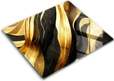 Zdjęcie produktu dla Deska kuchenna – 60 cm x 52 cm - Szklana deska do krojenia - Szkło hartowane – Antypoślizgowa - Elegancka Abstrakcja
