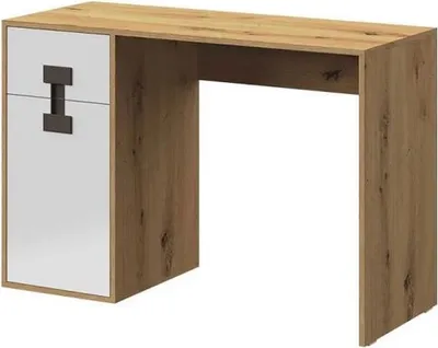 Immagine prodotto di Scrivania BASHIRA - rovere / bianco lucido