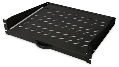 Produktbild von DIGITUS Ausziehbarer Fachboden zum Festeinbau an den vorderen 483 mm (19")-Profilschienen