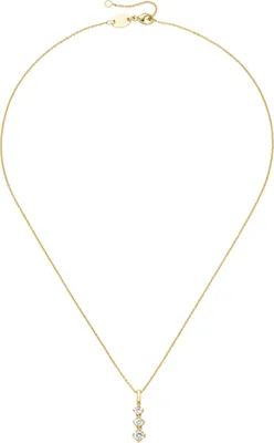 Produktbild von Kette Smart Jewel Anhänger mit Zirkonia, Silber 925 Gold 45 cm