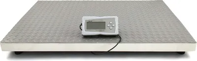 Produktbild von T-Mech Schwerlastwaage Bodenwaage Veterinärwaage Tierwaage Plattformwaage Paketwaage Postwaage 8,2cm H x 90cm L x 60cm B Hochbelastbare Waage Hochleistungswaage LCD Anzeige Digital 300kg