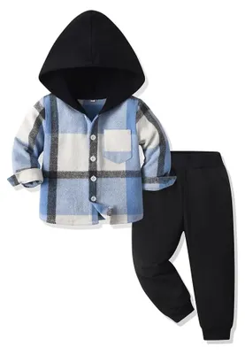 Productafbeelding van Omgoods - Set van 2 Stuks Katoenen Kinderkleding met Hoodie en Broek