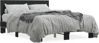 Obrázok produktu pre vidaXL Rám postele čierny 140x190 cm materiál na báze dreva a kovu