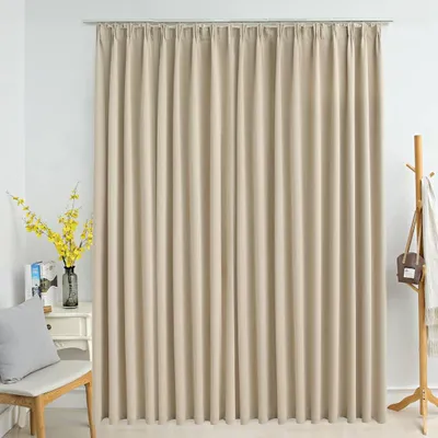 Produktbild von vidaXL Verdunkelungsvorhang mit Haken Beige 290 x 245 cm