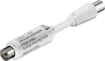 Produktbild von Goobay 67228 Mantelstromfilter, galvanische Trennung, Weiß, 0.1 m - Koaxialstecker > Koaxialkupplung