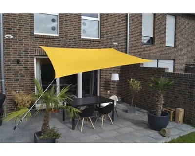Produktbild von PeddyShield Vierecksonnensegel 3,0 x 4,0 m, aus wasser- und windabweisenden PES 200 g/m², gelb