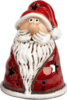 Produktbild von Windlicht 15cm WeihnachtsmannS anta handgefertigt für Winter /Weihnachten