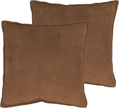 Immagine prodotto di 3.04 Set di 2 cuscini 45 x 45 cm - in velluto a coste / con imbottitura - cuscino in velluto a coste per divano - colore: marrone