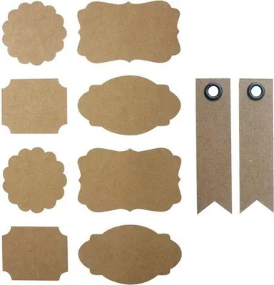 Obrázek produktu pro 32 samolepek Kraft Barocks + 20 štítků Kraft