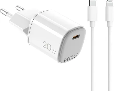 Image de Chargeur USB GaN 1 x USB-C PD 20W + câble Lightning