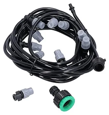 Bewässerungsschlauch 10 m, 4/7 mm, mit 10 Zerstäuberdüsen
