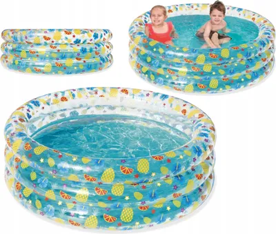 Obrázek produktu pro Bestway 51045, Nafukovací bazén, 445 l, Kulatý, Vinyl, Průhledná