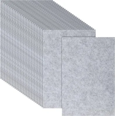 Obrázok produktu pre 30 kusov filcu na kreatívne projekty, rozmer 20 x 30 cm, hrúbka 2 mm, farba: sivá