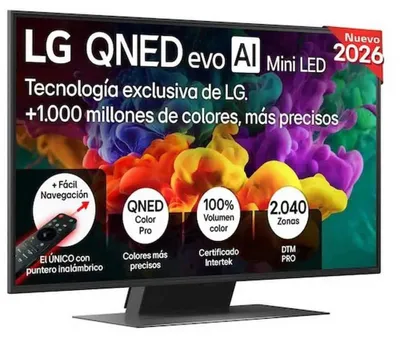 Produktbild von LG QNED evo AI MiniLED 43QNED86B6B, 109,2 cm (43"), 3840 x 2160 Pixel, QNED MiniLED, Smart-TV, WLAN, Schwarz