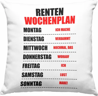 Produktbild von Trendation - Renter Deko-Kissen mit Füllung 40x40 Ruhestand Geschenk Rente für Mann Frau Lustig Renteneintritt Abschied Rentnerin Spruch  (Blau)
