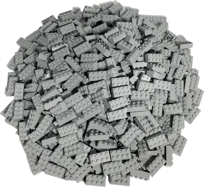 Produktbild von LEGO® 2x4 Steine Hochsteine Hellgrau - 3001 NEU! Menge 25x