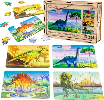 Immagine prodotto di Puzzle di legno 4in1 dinosauri