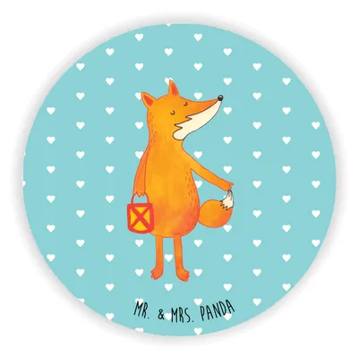 Produktbild von Mr. & Mrs. Panda magnet Fuchs Laterne - Türkis Pastell - Geschenk, Kühlschrankmagnet, Sankt Martin, Selbstbewusst, für kühlschrank, pinnwand, pinwand, Liebeskummer Spruch