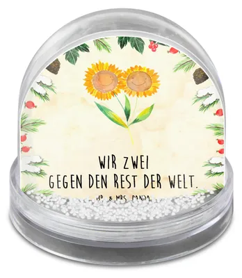 Produktbild von Mr. & Mrs. Panda Dekokugel Blume Sonnenblume - Naturpapier - Geschenk, Garten, Weihnachts Schneekugel, Freundin, Weihnachten, Sonnenblumen, Best Friends, Beste