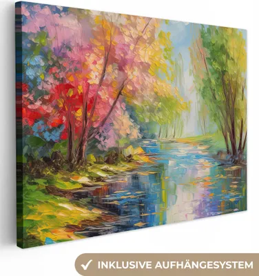 Obrázek produktu pro OneMillionCanvasses® - Obrazy na plátně - Olejomalba - Krajina - Příroda - Barevné, nástěnné malby, nástěnné dekorace Obývací pokoj, 80x60cm